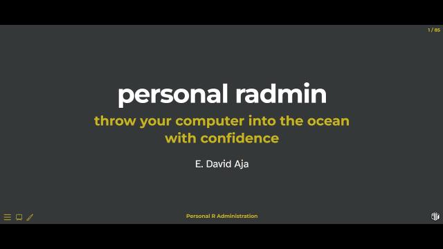 R-Ladies Gaborone & R-Ladies RTP (English) - Personal R Administration